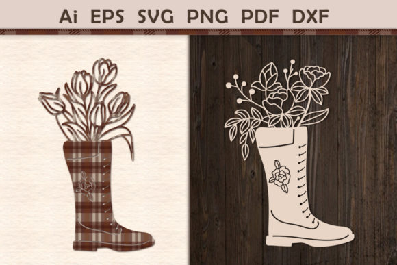 Download Floral Clipart of Flowers in a Boot. - Premium Resources