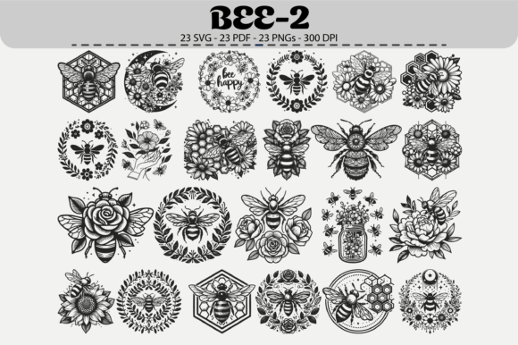 Download Bee Mandala Bundle – 23 Designs - Designs Collection