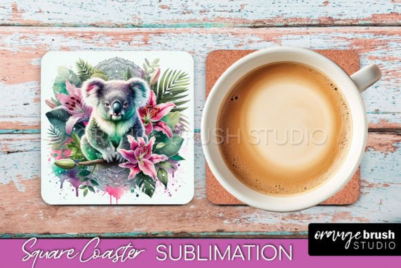Download Tropical Animals Square Coaster Design - Premium Resources