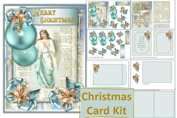 Download Christmas Card Making Kit Shabby Chic - Premium Bundle