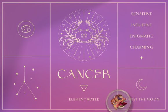 Download Cancer Zodiac Sign Logo Branding Designs - Designs Collection