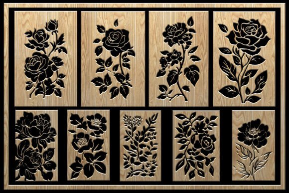 Download Floral CNC Wood Carving Panel Designs - Designs Collection