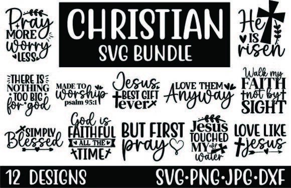 Download Christian Svg Bundle 12 Designs - Designs Collection