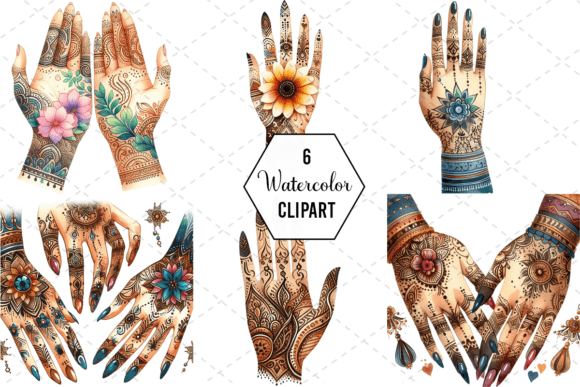 Download Eid Hands Mehndi Designs Clipart Bundle - Designs Collection